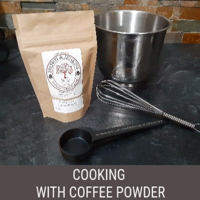 coffee powder designed to cook with from brown and jenkins coffee roaster 